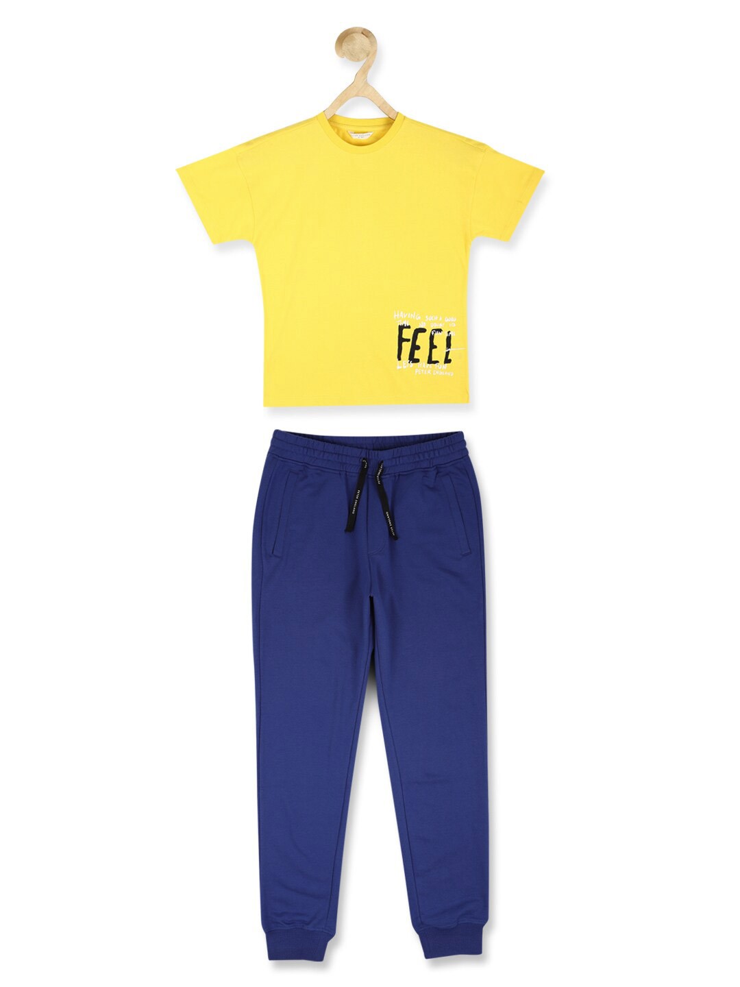 

Peter England Boys Pure Cotton Printed Clothing Set, Yellow