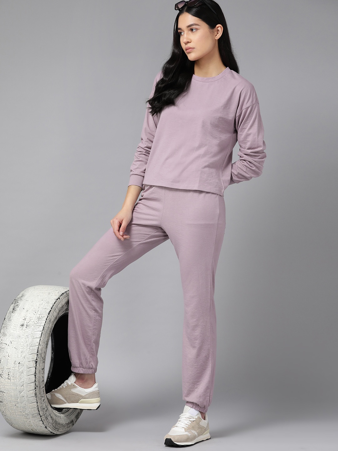 

Roadster Women Mauve Solid Co-Ords