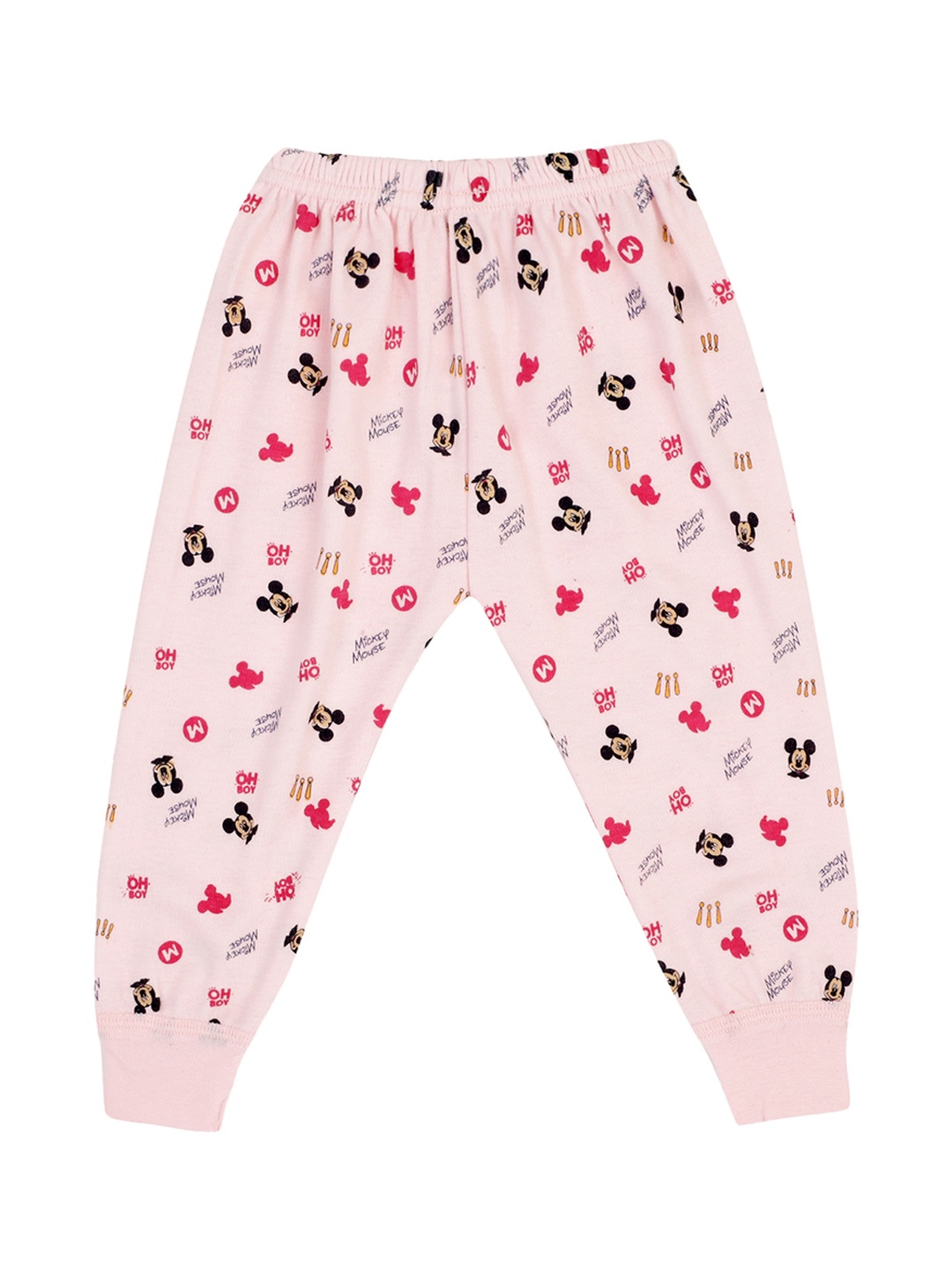 

Bodycare Kids Infant Boys Printed Cotton Thermal Joggers, Pink