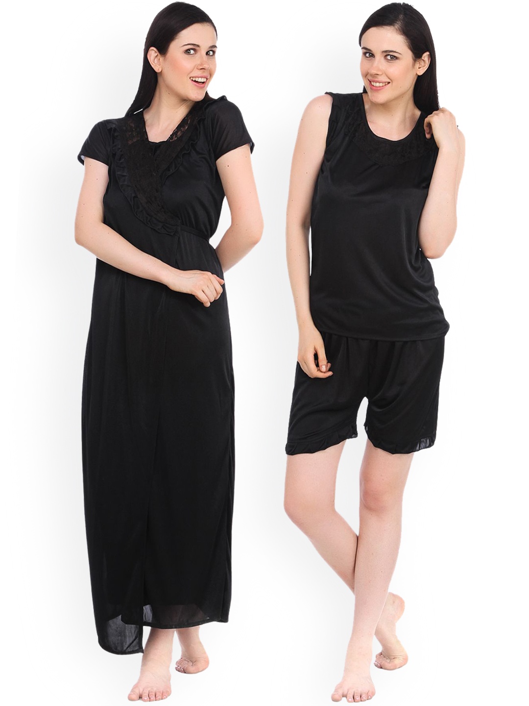 

Fasense Women Night suit, Black