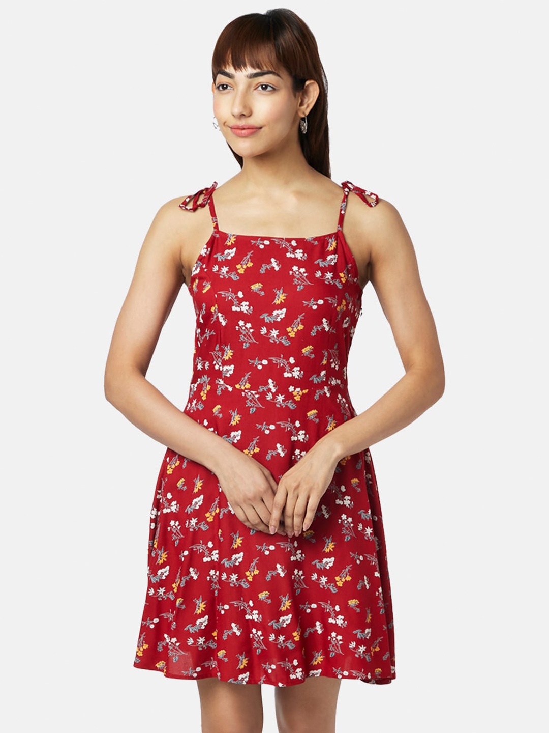 

People Floral Printed Dress, Red