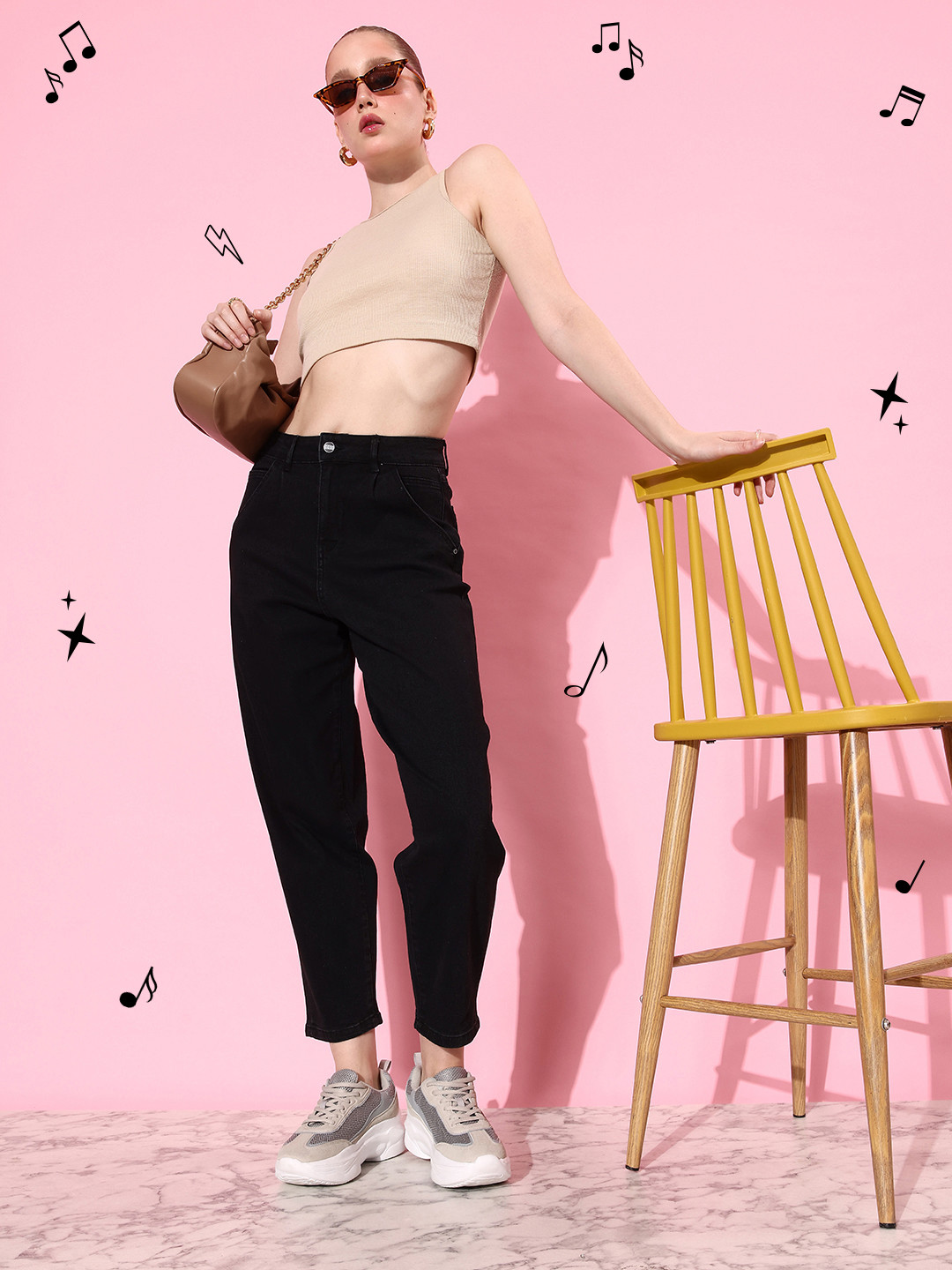 

Mast & Harbour Women Jet Black High-Rise Stretchable We May Party Upgraded Denims Jeans