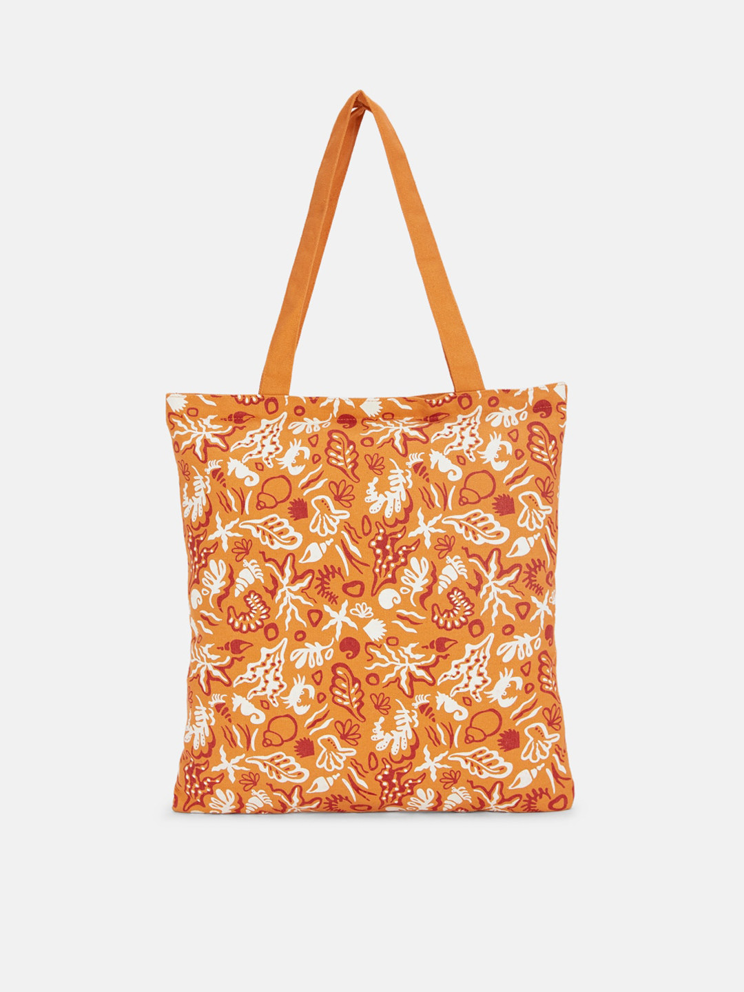 

Forever Glam by Pantaloons Floral Printed Oversized Shopper Tote Bag, Orange