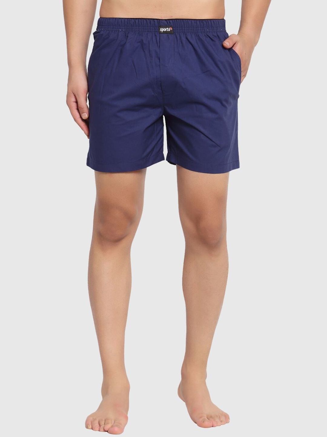 

SPORTO Men Woven Boxer Shorts, Blue
