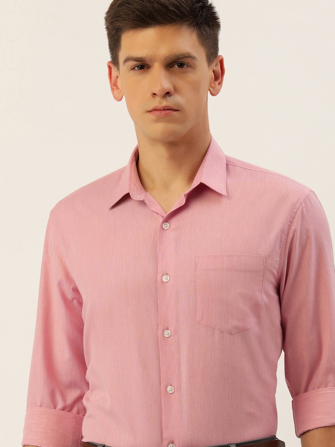 

Excalibur Men Slim Fit Formal Shirt, Pink