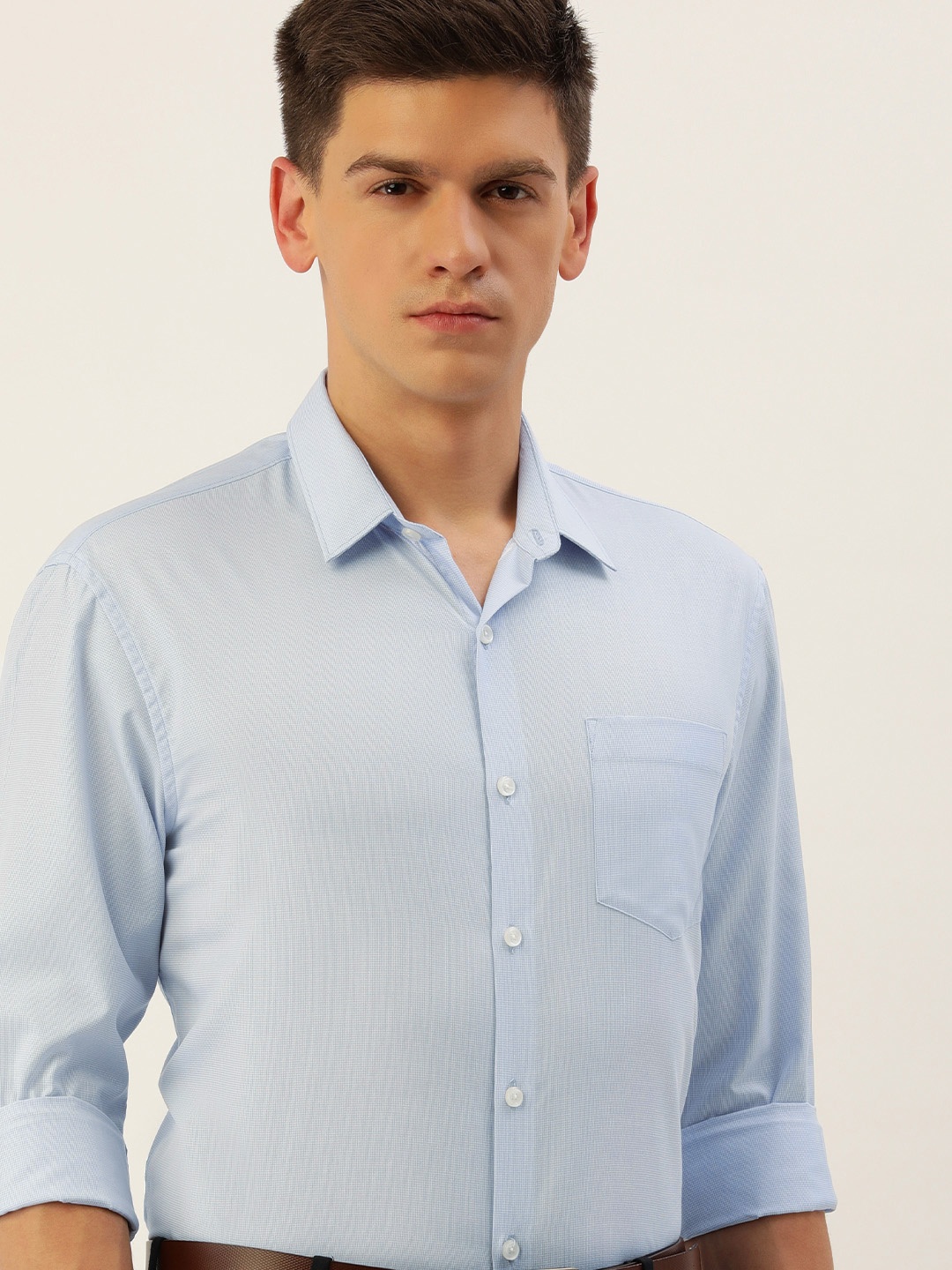 

Excalibur Men Slim Fit Checked Formal Shirt, Blue
