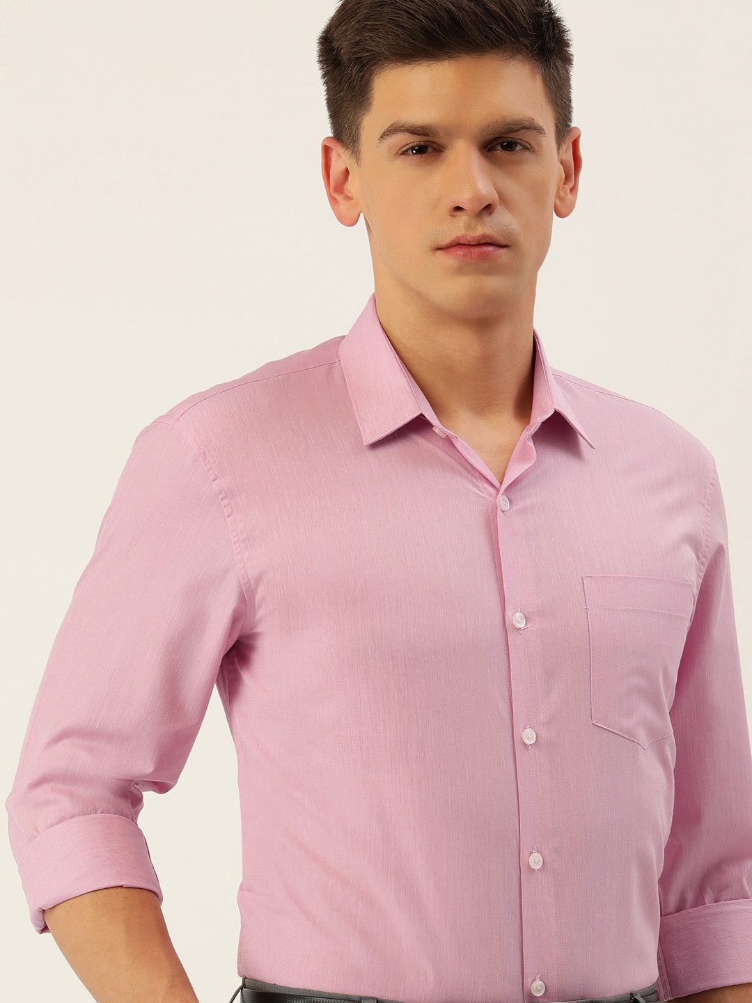 

Excalibur Men Slim Fit Formal Shirt, Pink