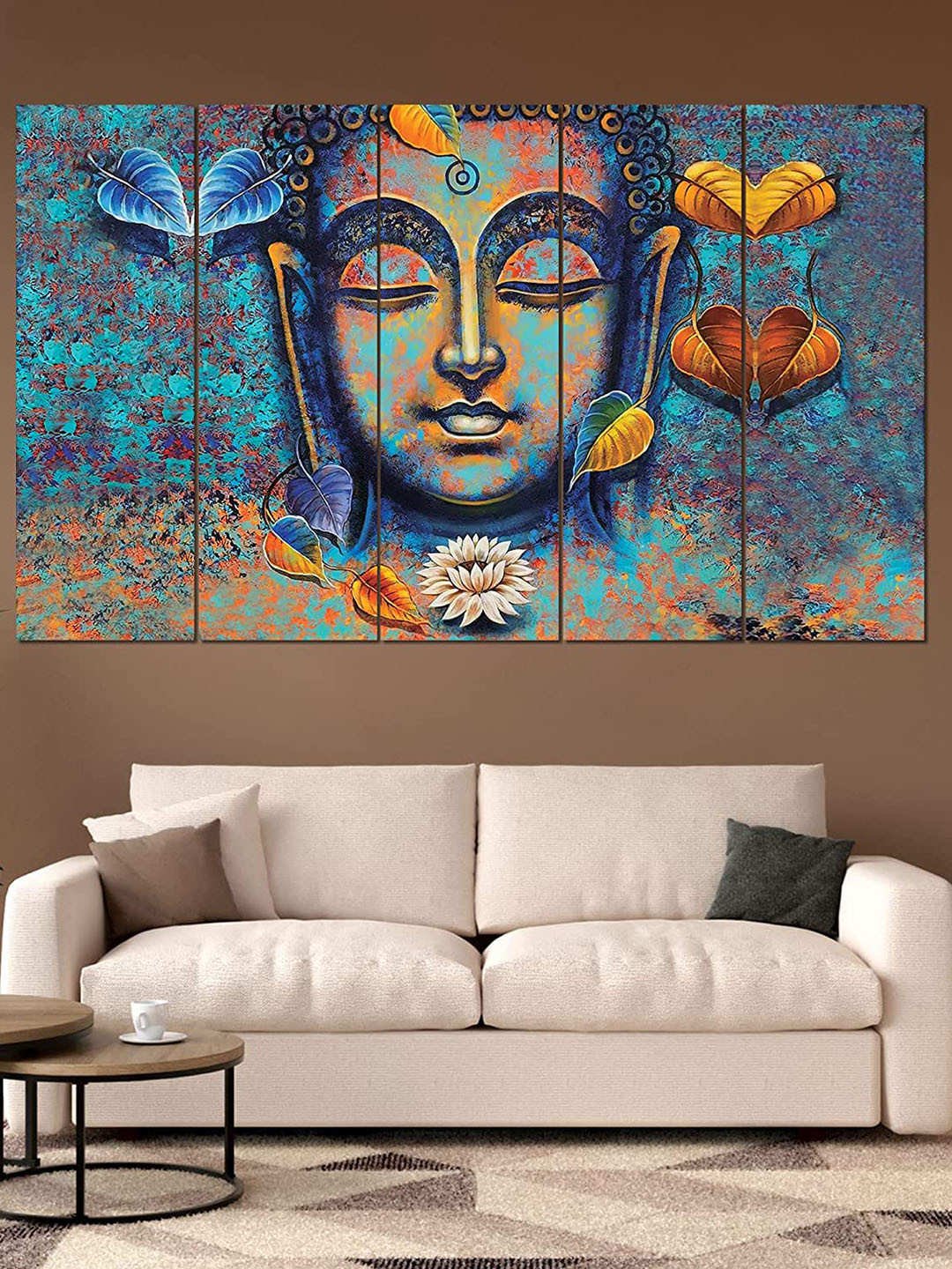 

Perpetual Set Of 5 Blue Framed Wall Painting