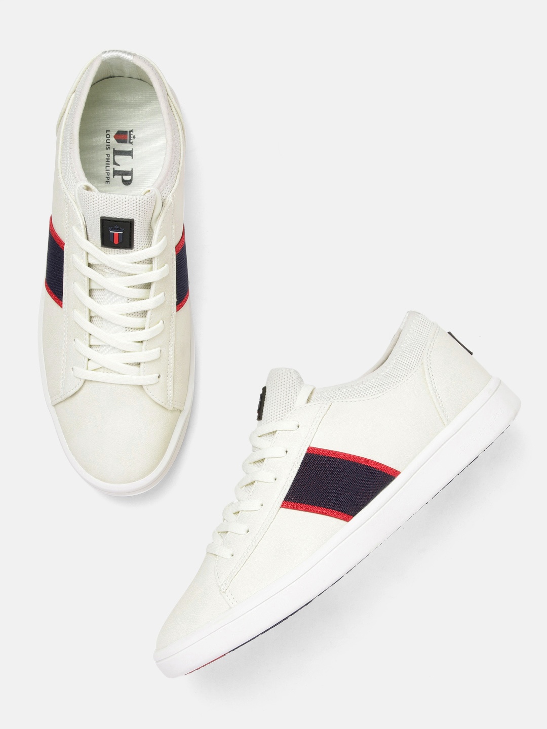 

Louis Philippe Sport Men Colourblocked Sneakers, Off white