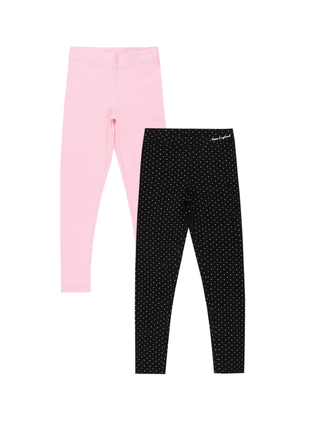 

Peter England Girls Pack Of 2 Ankle-Length Leggings, Pink