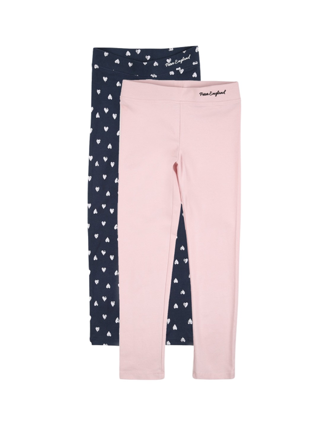 

Peter England Girls Pack Of 2 Printed Ankle Length Leggings, Pink