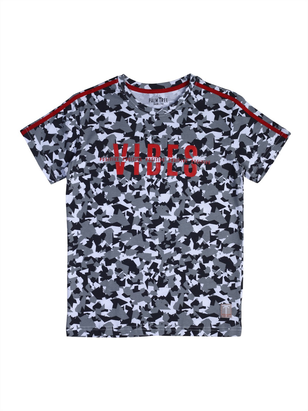 

Gini and Jony Boys Geometric Printed Cotton T-shirt, Grey