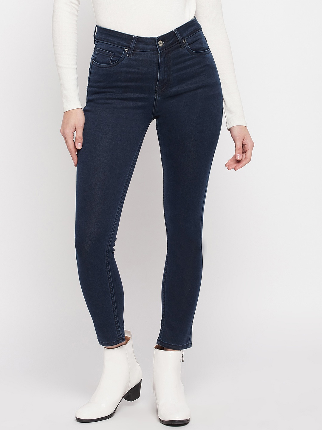 

Madame Women Clean Look Cotton Jeans, Blue