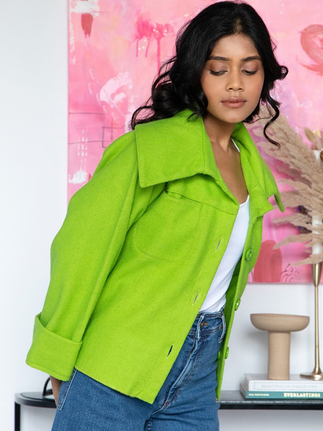 

Rhe-Ana Women Lightweight Parka, Lime green