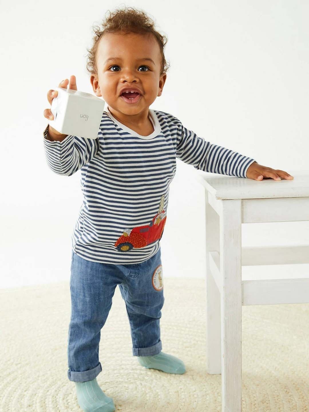 

Marks & Spencer Boys Striped T-shirt with Trousers, Blue