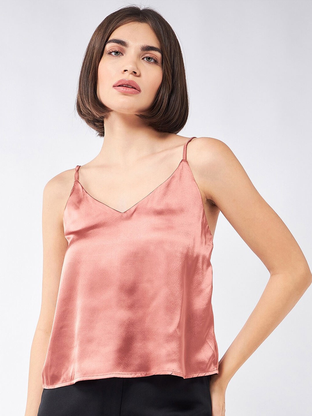 

MAGRE Women Satin Top, Pink