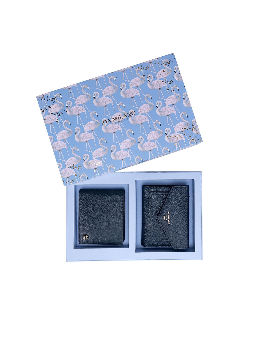 

Da Milano Textured Leather Accessory Gift Set, Blue