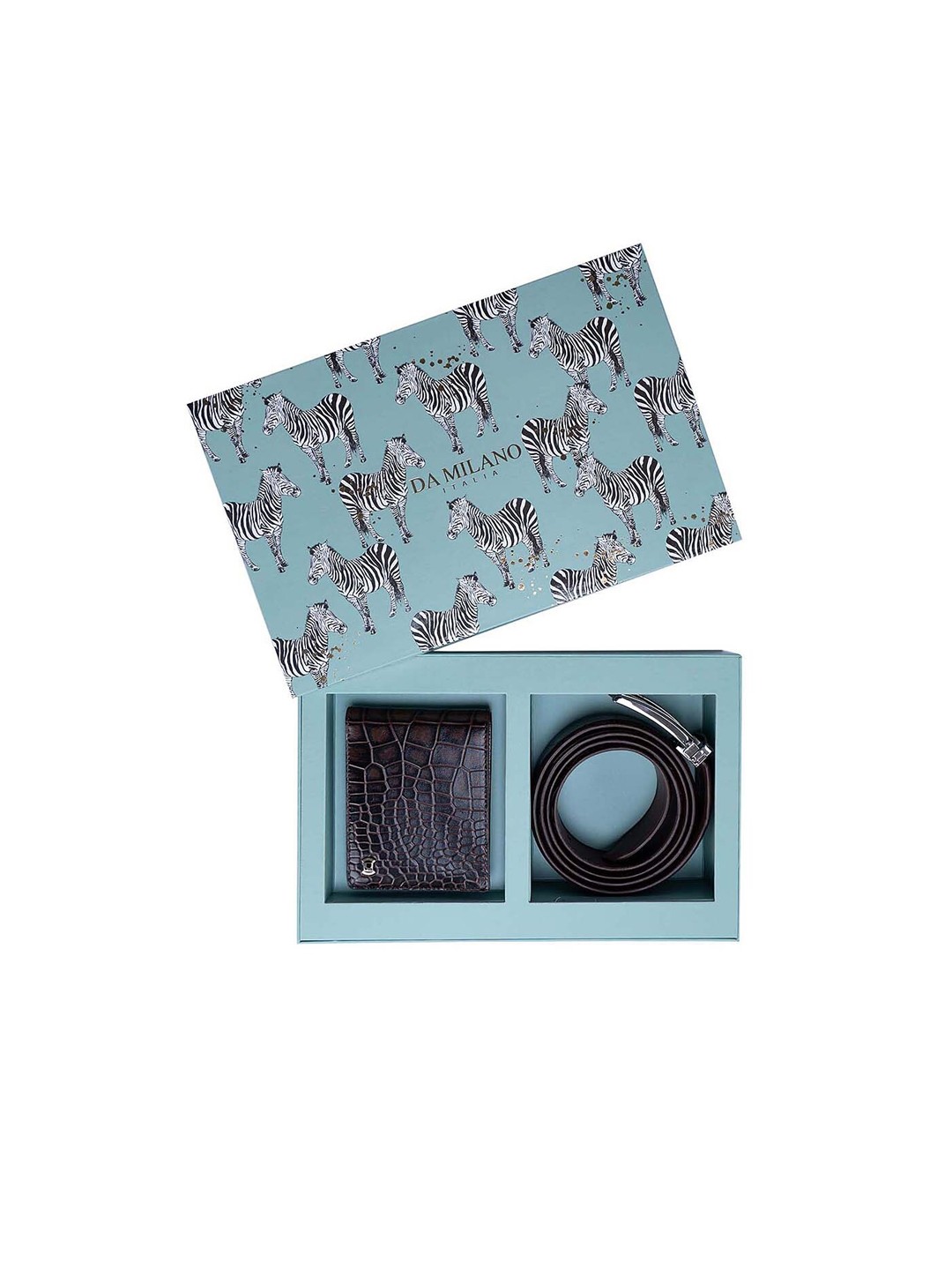 

Da Milano Men Textured Accessory Gift Set, Brown