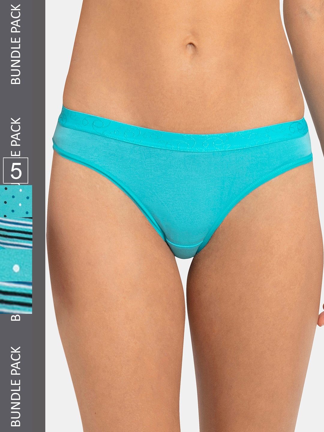 

Jockey Women Pack Of 5 Assorted Bikini Cotton Briefs 3005-0503-ASSTD