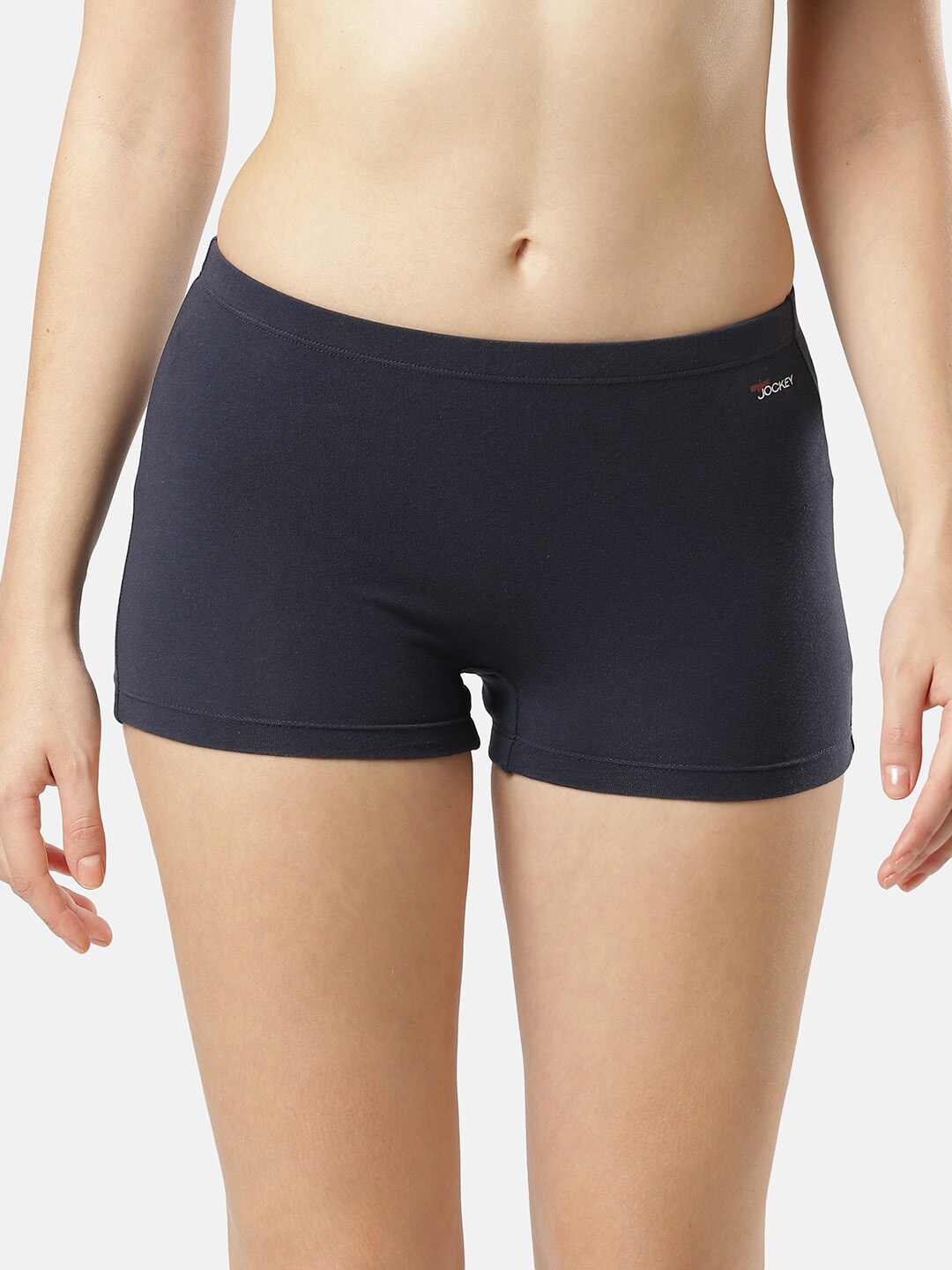 

Jockey Women Cotton Mid-Rise Boy Shorts Brief, Blue