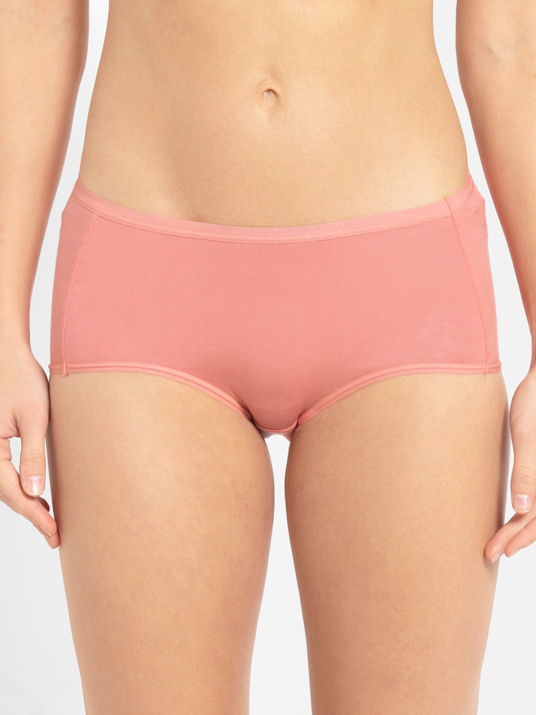 

Jockey Women High-Rise Full Coverage Micro Modal Hipsters Briefs, Peach