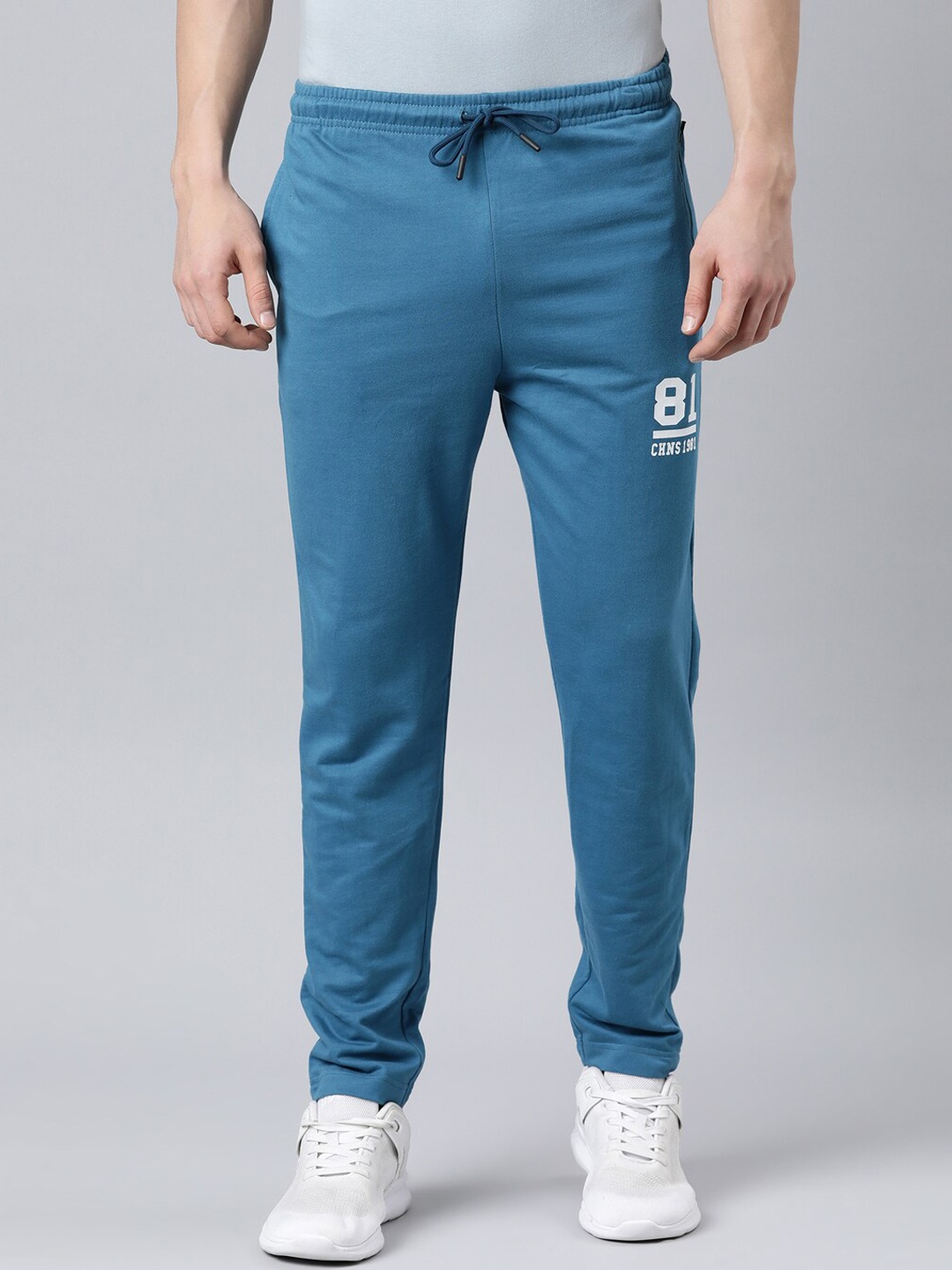 

Chennis Men Regular-Fit Pure Cotton Track Pants, Teal