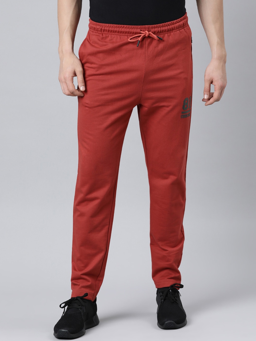 

Chennis Men Pure Cotton Track Pants, Rust