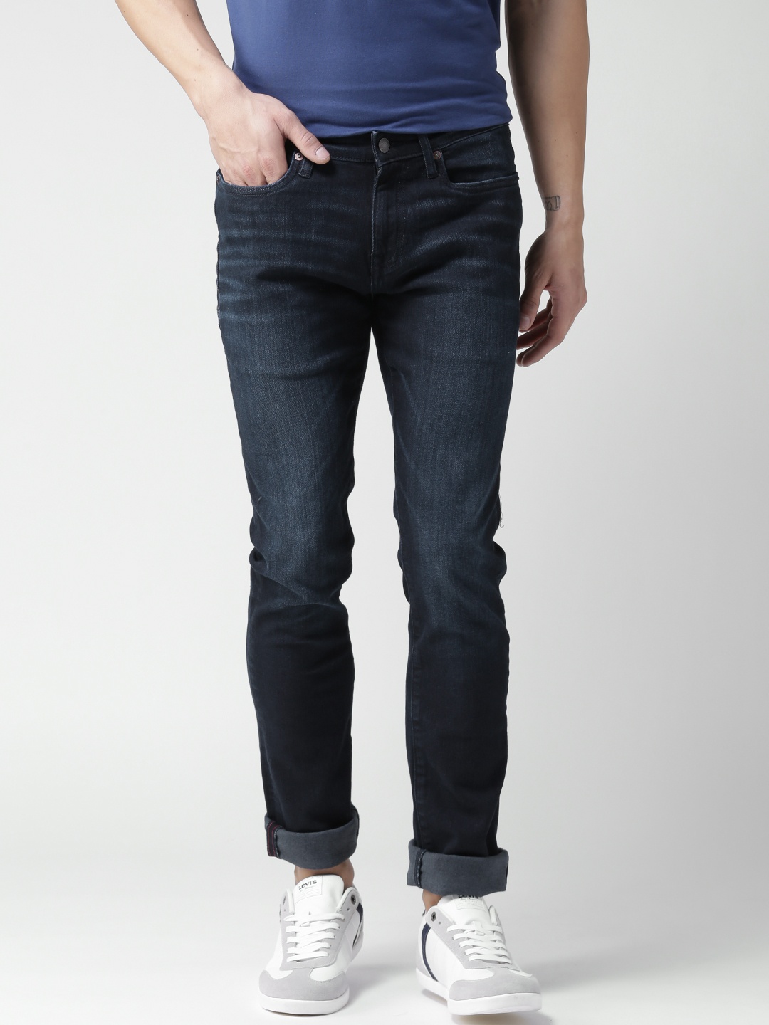 

Aeropostale Men Navy Blue Mid-Rise Clean Look Stretchable Jeans