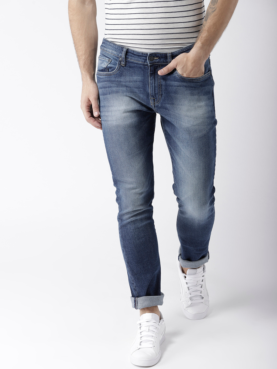 

Aeropostale Men Blue Skinny Fit Mid-Rise Clean Look Jeans