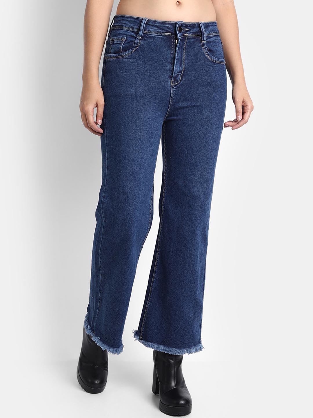 

Next One Women High-Rise Stretchable Cotton Jeans, Blue
