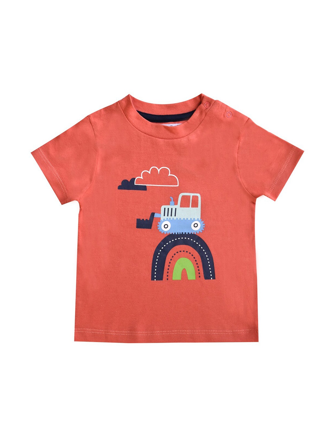 

milou Boys Printed Pure Cotton T-shirt, Orange