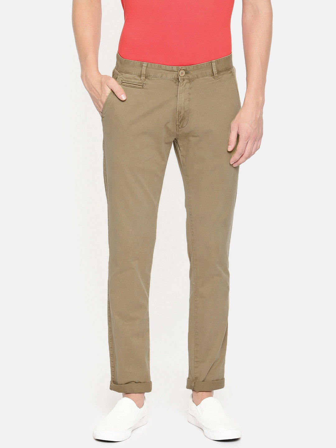 

Aeropostale Men Khaki Super Skinny Fit Solid Chinos