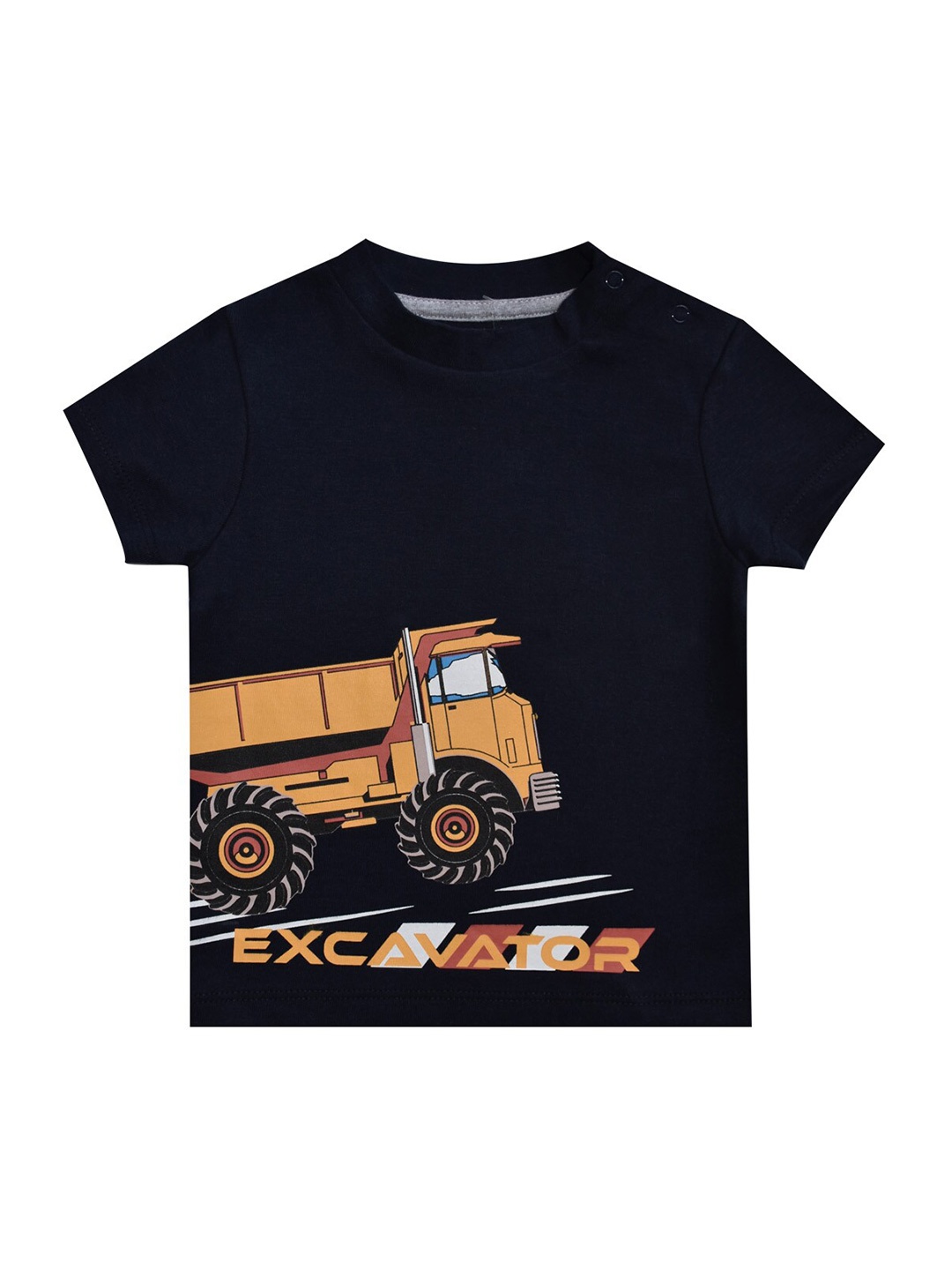 

milou Boys Printed Cotton T-shirt, Navy blue