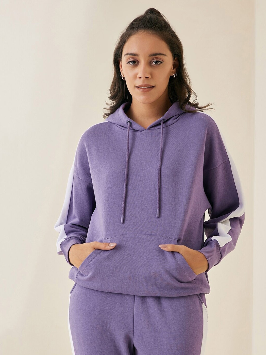 

Femella Women Hooded Pullover Sweatshirt, Violet