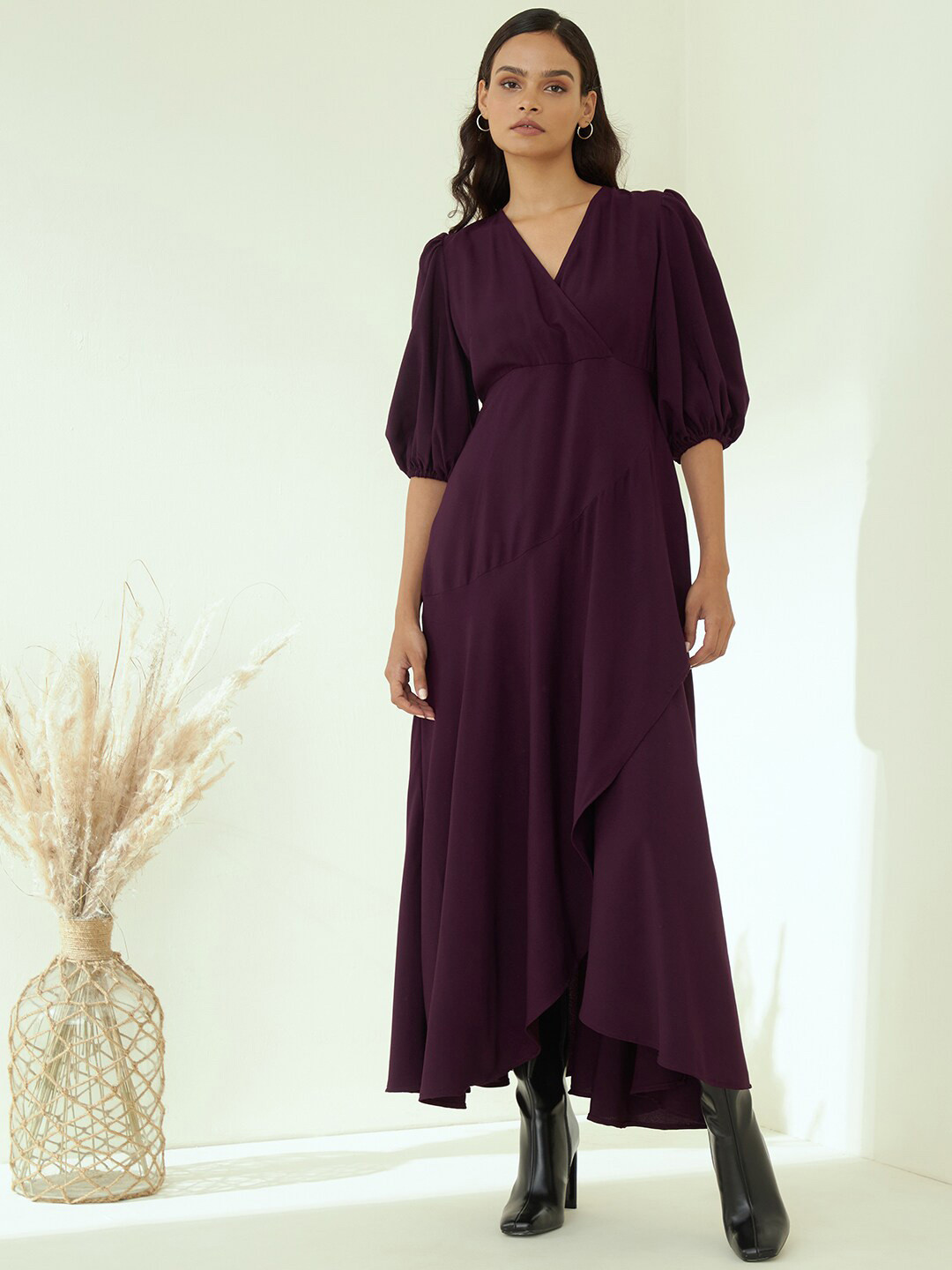 

FEMMELLA Women Empire Maxi Dress, Pink