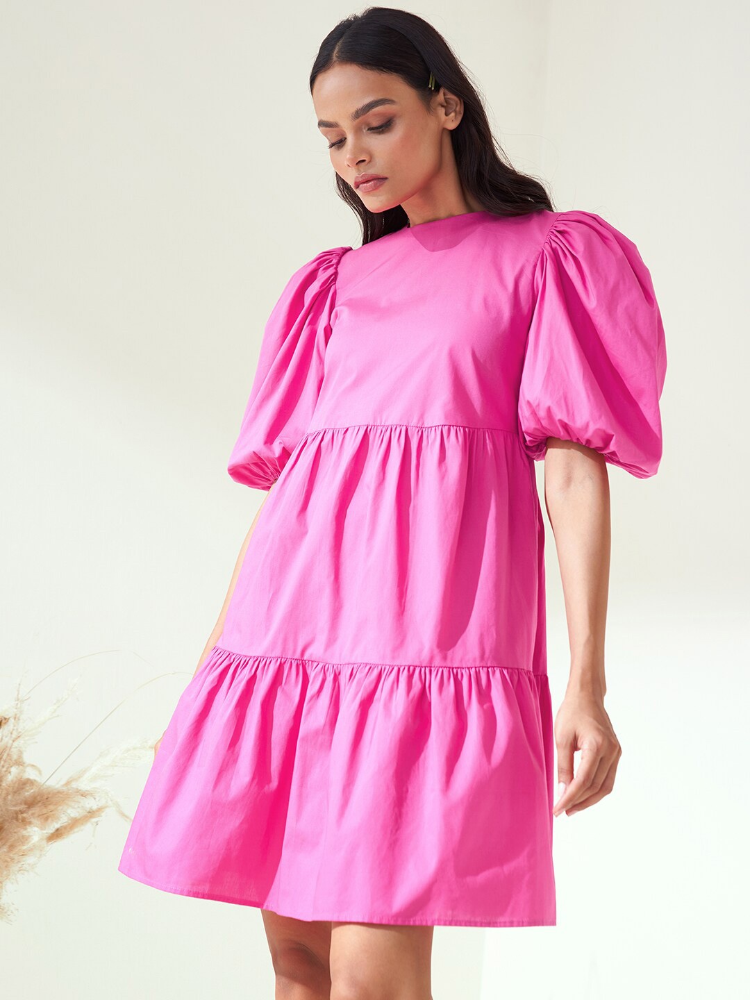 

Femella Tiered Mini Dress, Pink