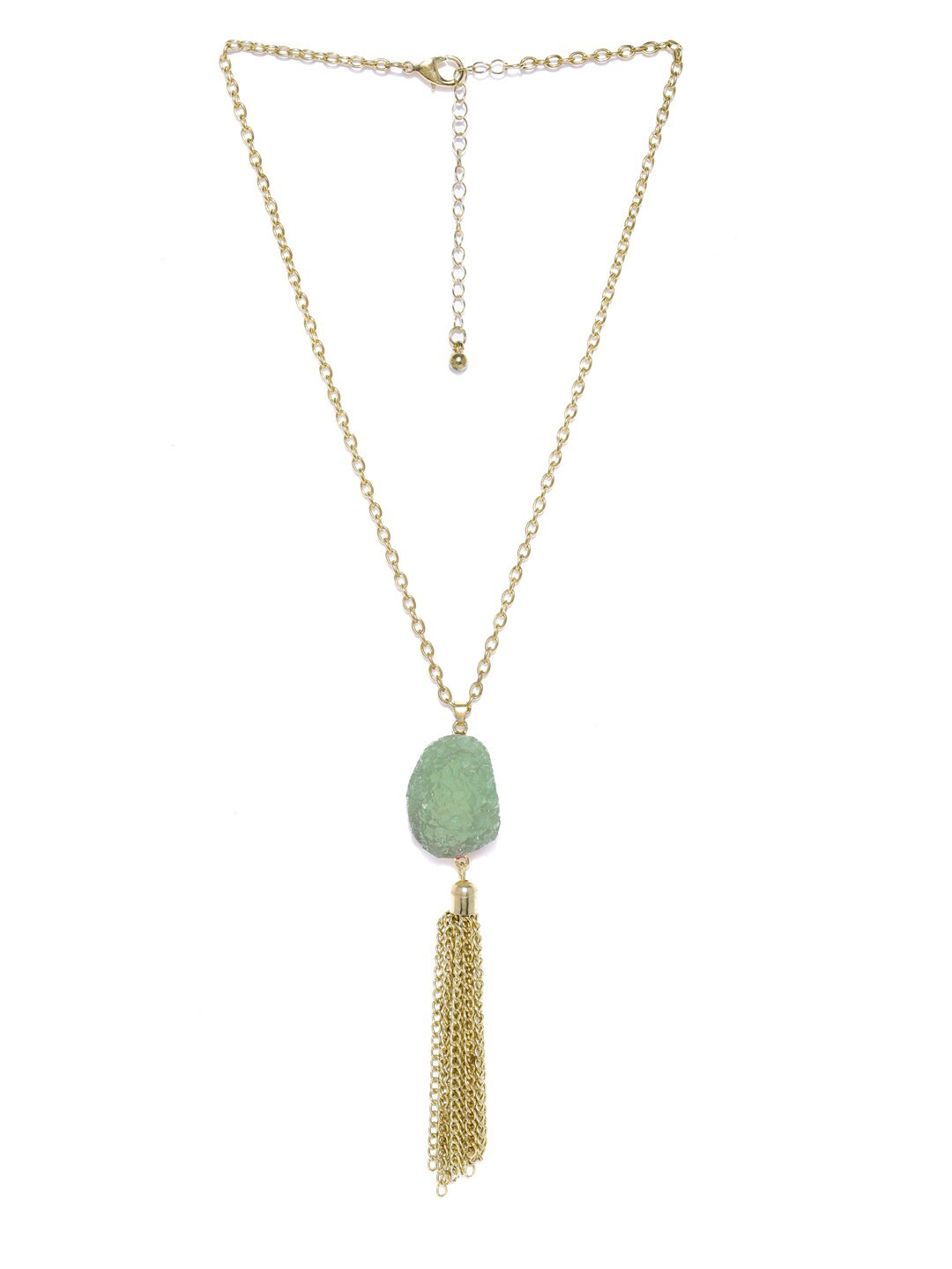 

Blisscovered Artstone Pendant with Chain, Gold