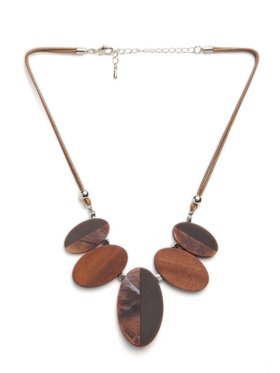 

Blisscovered Wooden & Acrylic Necklace, Brown