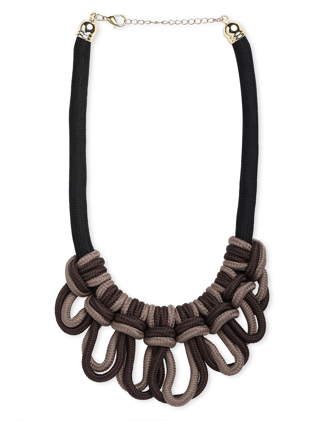 

Blisscovered Braided Necklace, Brown