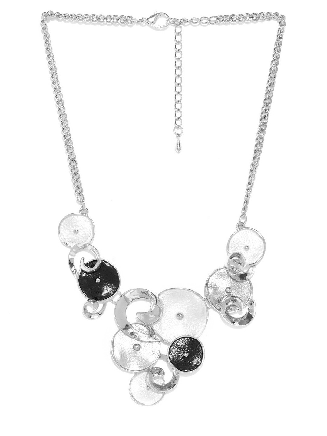 

Blisscovered Stone-Studded Necklace, Silver