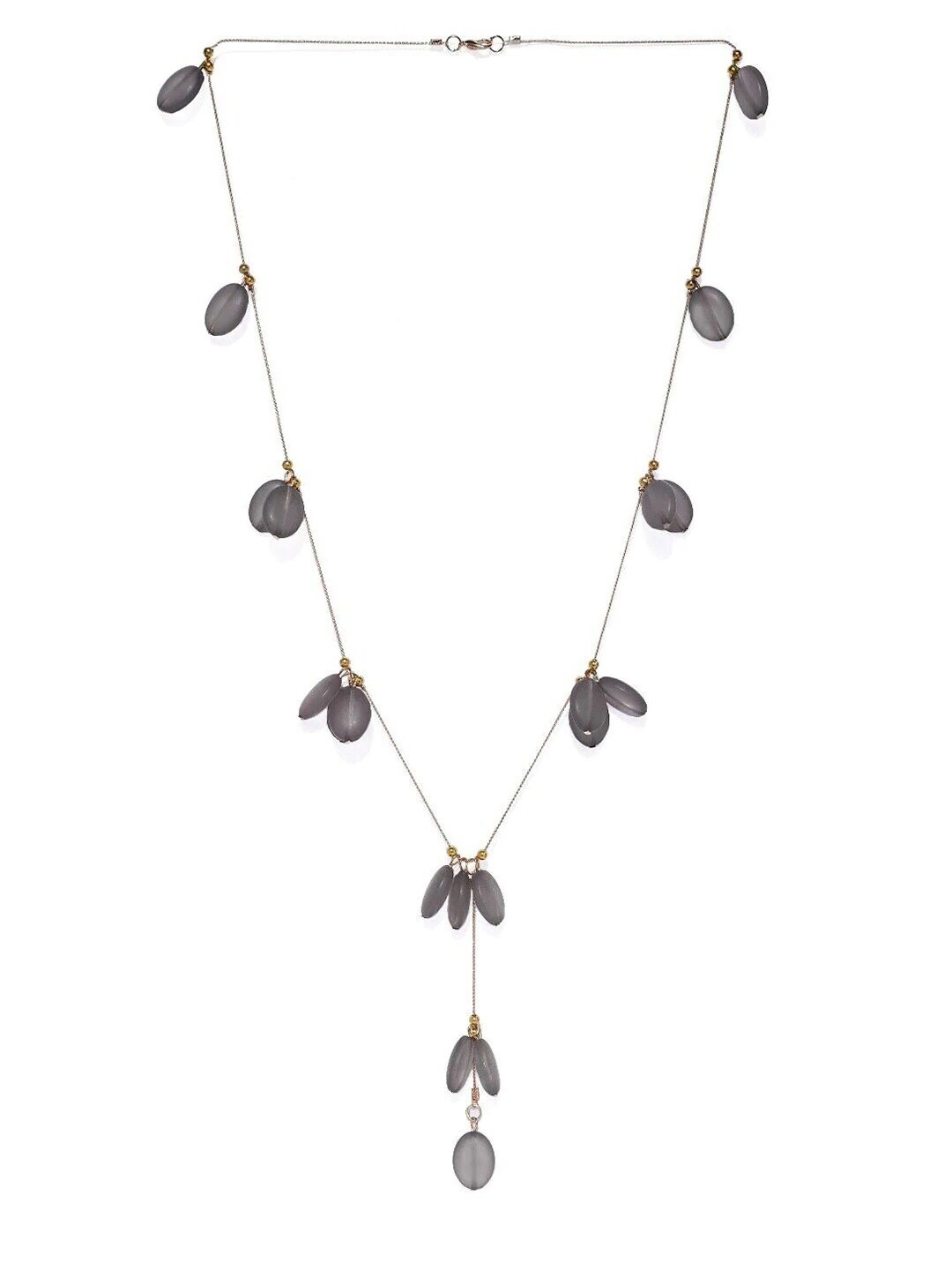

Blisscovered Gold-Plated Artificial Beads Chain, Grey