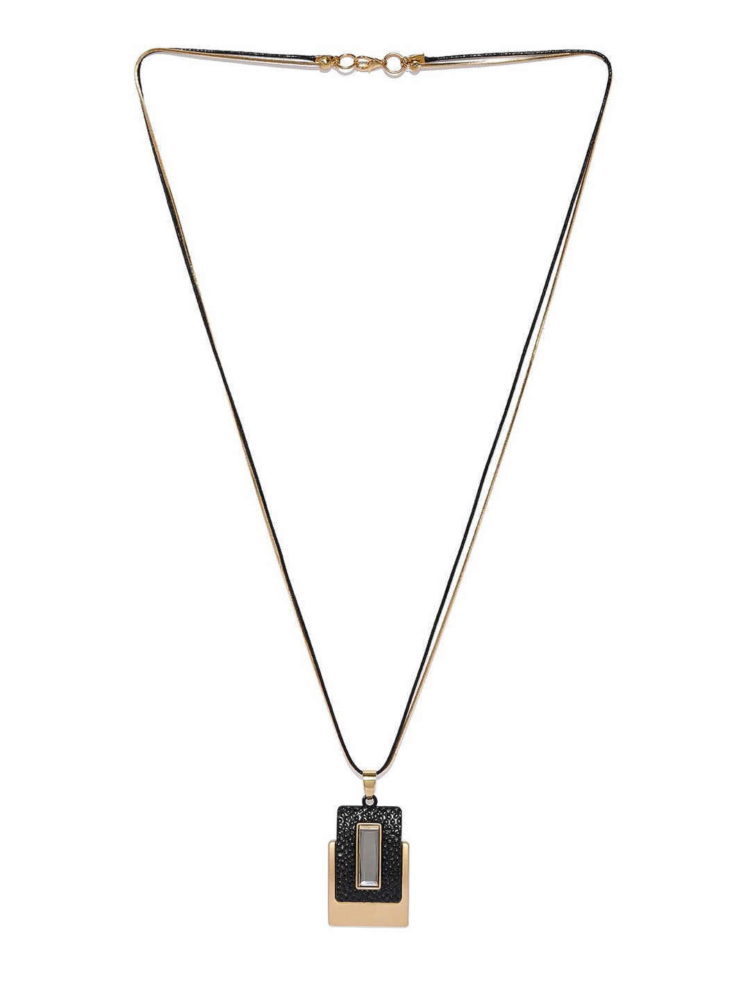 

Blisscovered Women Gold-Plated Necklace, Black