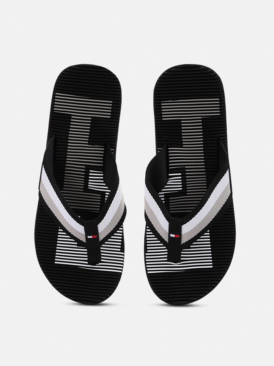 

Tommy Hilfiger Men Printed Rubber Thong Flip-Flops, Black