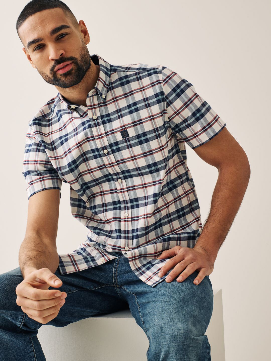 

NEXT Tartan Checks Casual Shirt, Off white