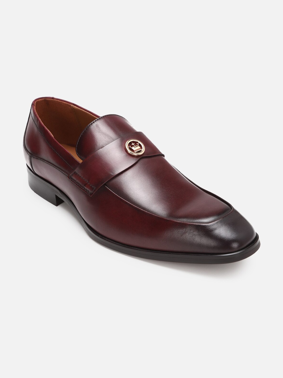 

Louis Philippe Men Leather Formal Loafers, Maroon