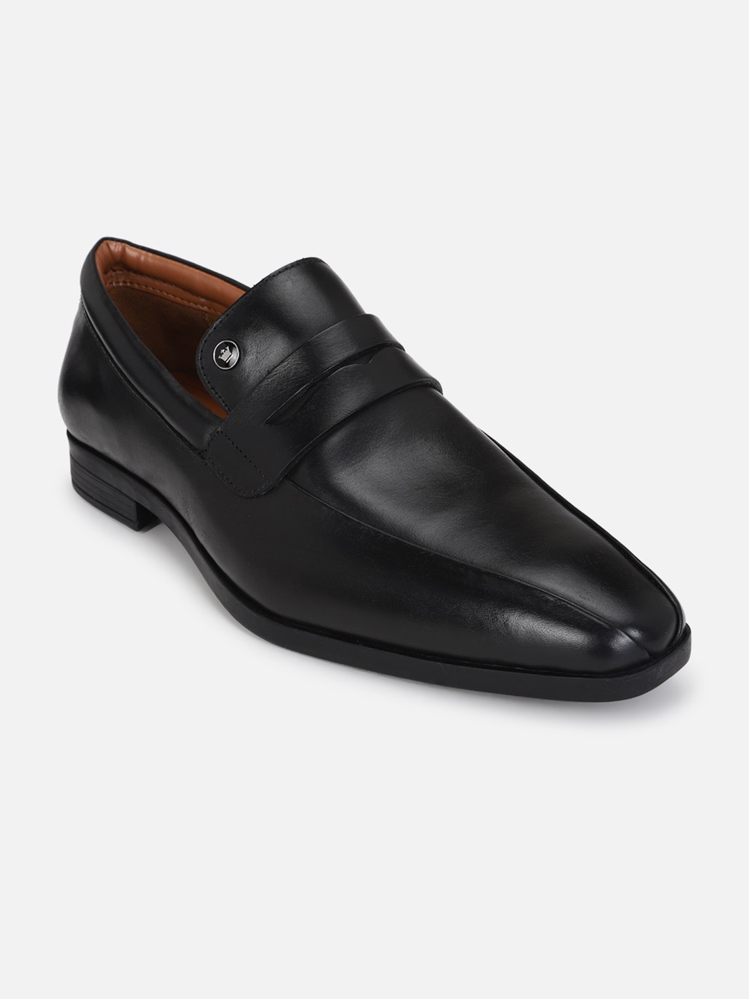 

Louis Philippe Men Leather Formal Slip-On Shoes, Black