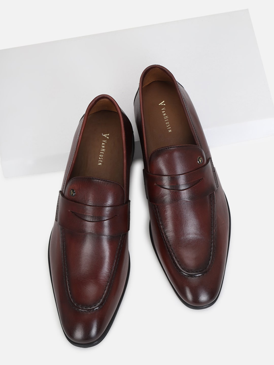 

Van Heusen Men Formal Slip-On Shoes, Burgundy