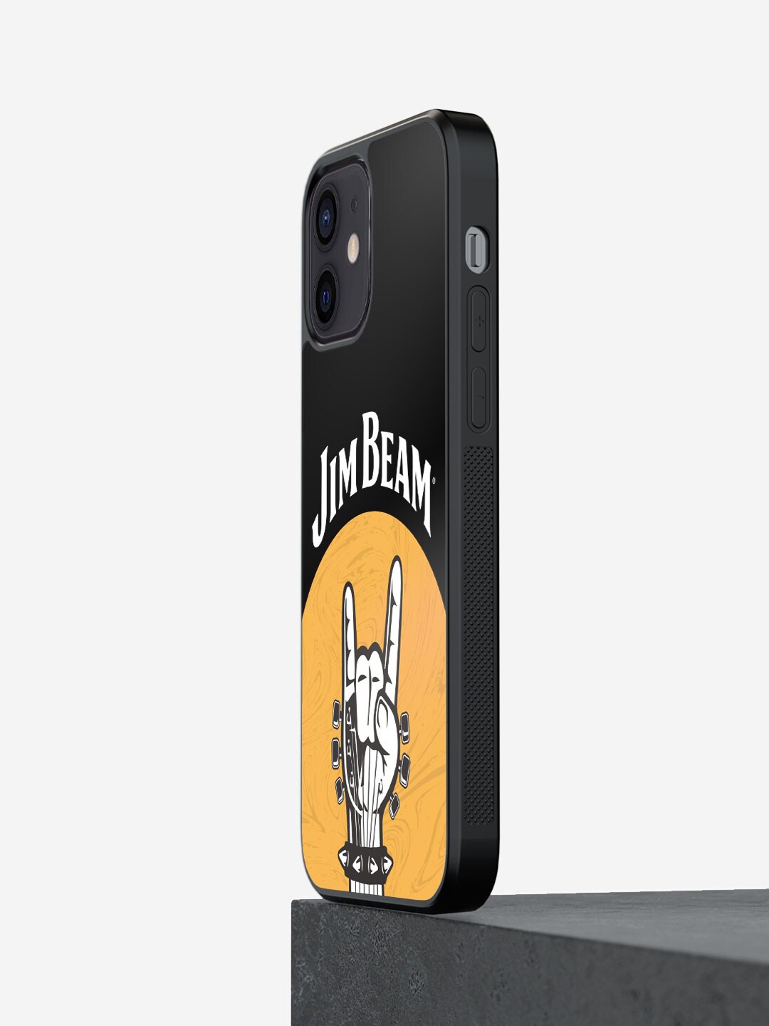 

macmerise Printed Jim Beam Rock Swag Design iPhone 12 Back Case, Black