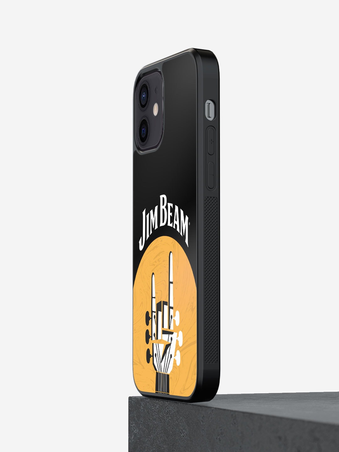 

macmerise Printed Jim Beam Rock Design iPhone 12 Bumper Case, Black