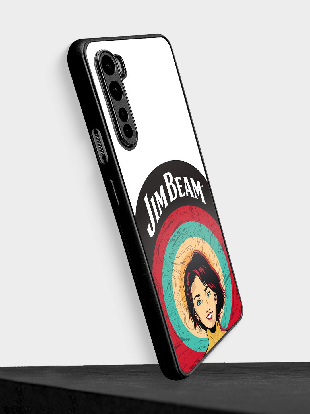 

macmerise Printed Jim Beam Character Design OnePlus Nord Bumper Case, Black